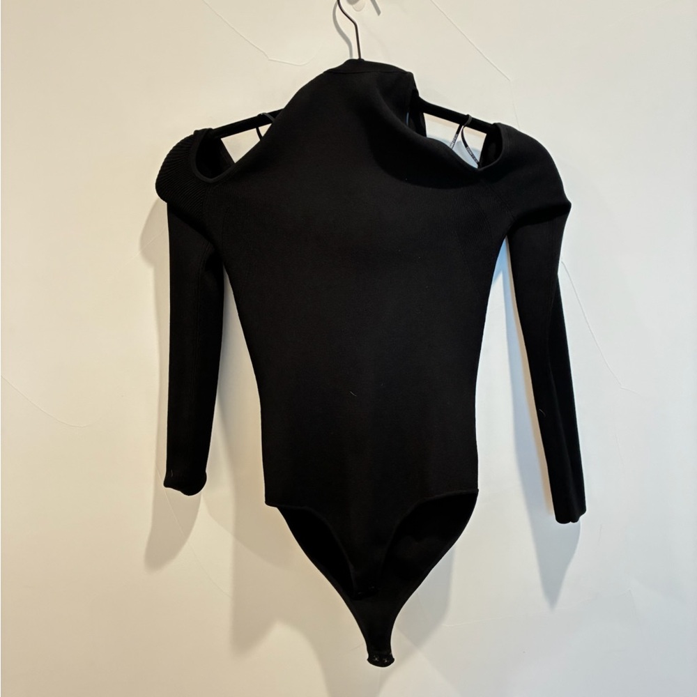 Intermix Black Women's Cutout Bodysuit Size Small